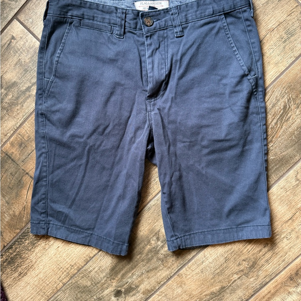 Classic Navy Flat Front Men's Shorts